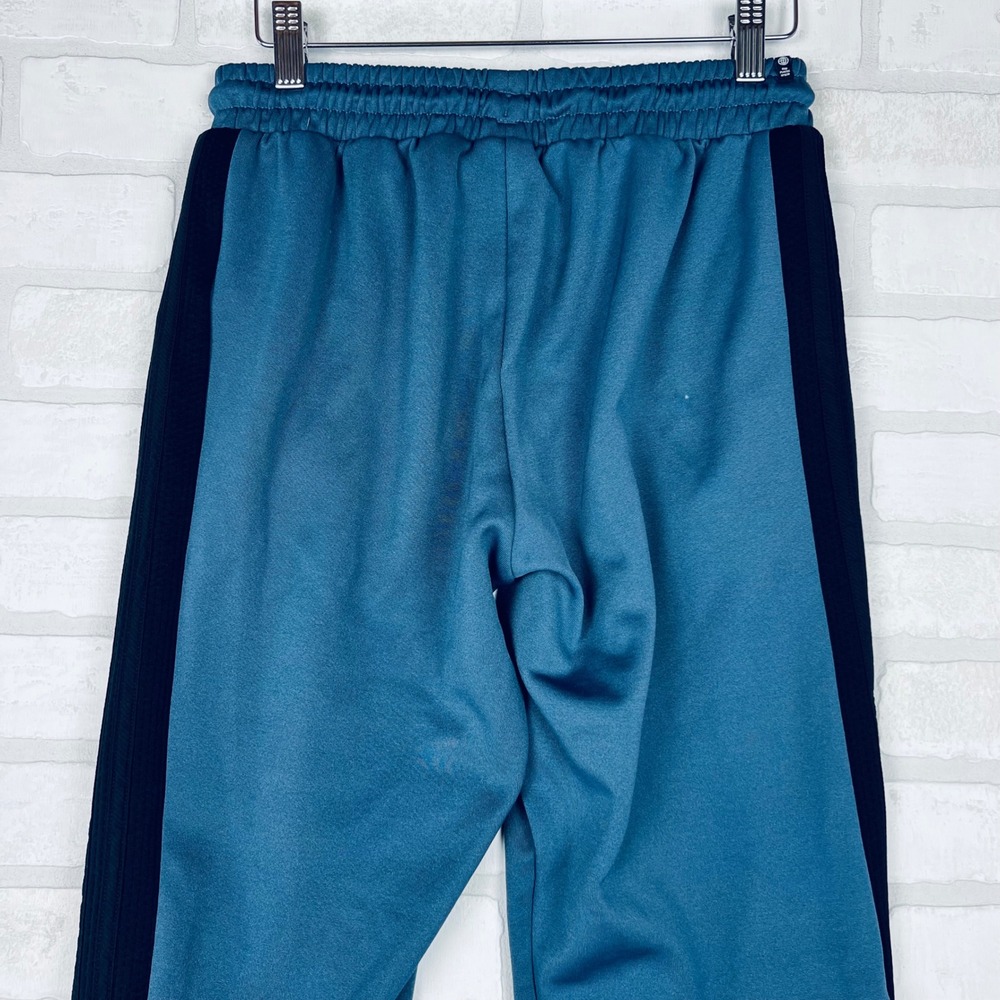 Adidas Originals Mens Teal Navy Blue‎ Colorblock Trefoil Track Pants Joggers - Picture 8 of 12